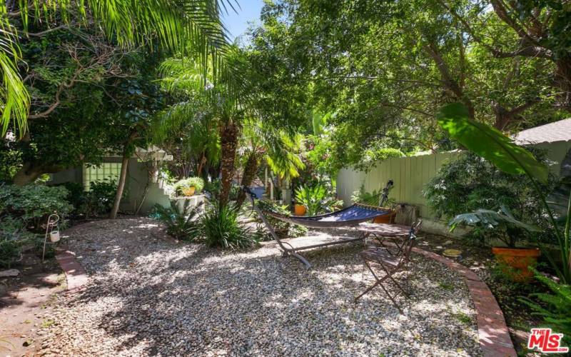 Garden hammock area