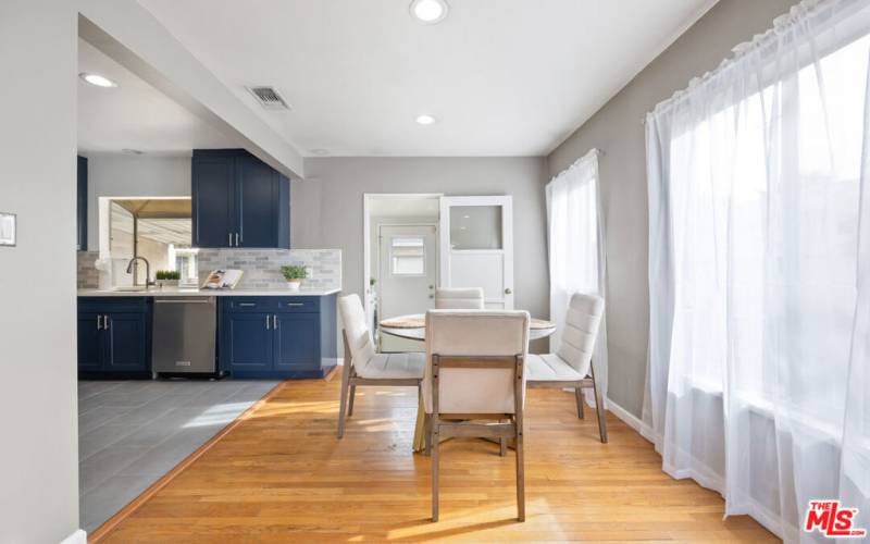 View of Dining area through to laundry room