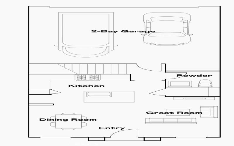 Residence 1 - Level 1 Floorplan