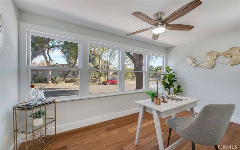 Sun room  that could be used as an office, play room, or bedroom.