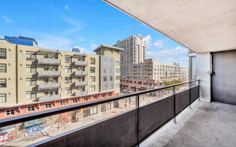 spacious balcony