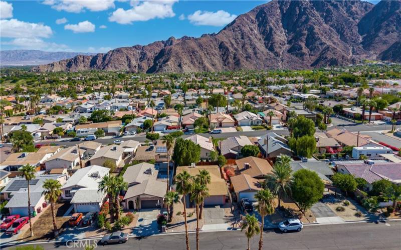 Arial view of the neighborhood.