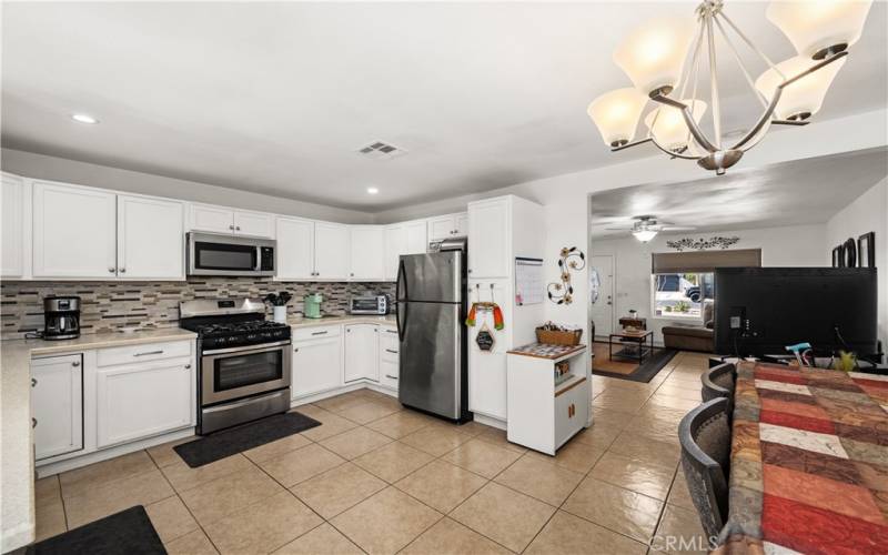 Kitchen with recessed lighting and sale will include the refrigerator.