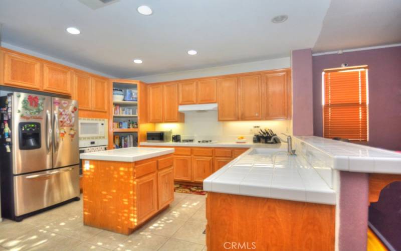 Kitchen with Recessed LED Lighting as entering