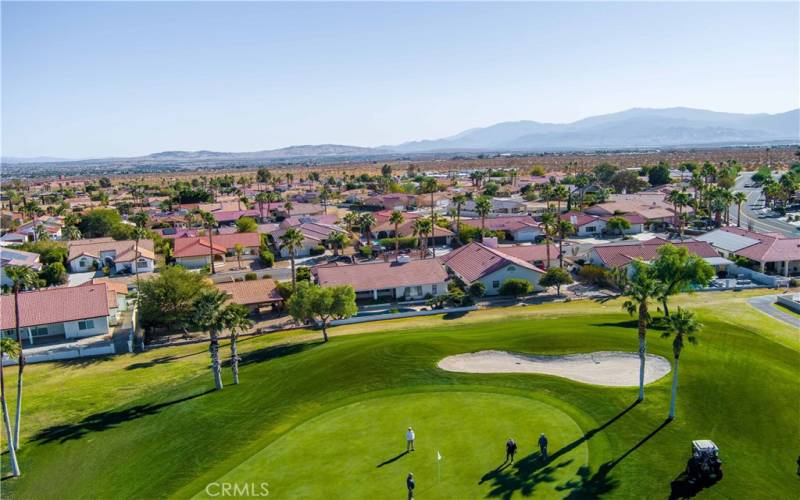 Aerial View of fairway behind the home