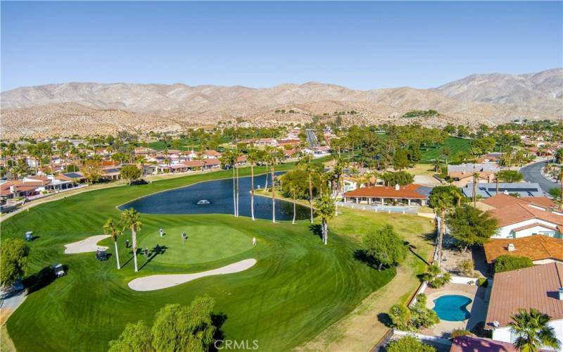 Aerial View of fairway behind the home