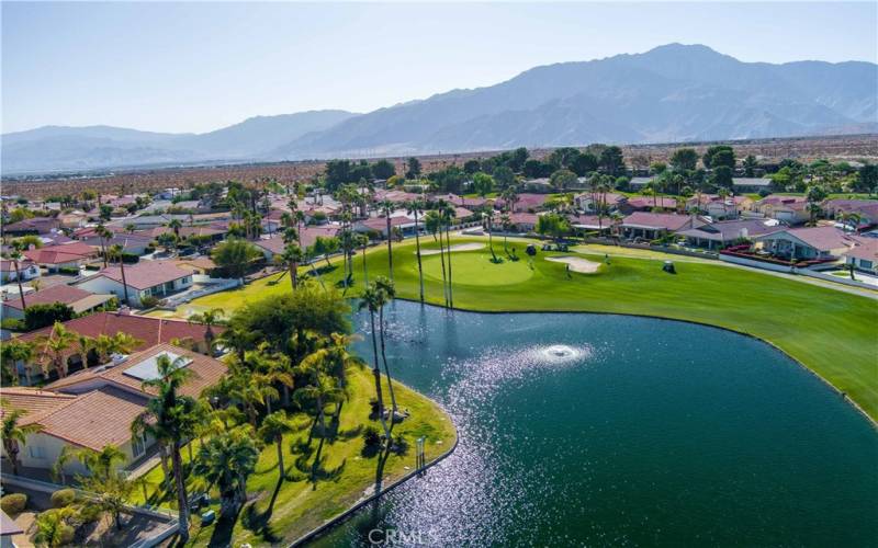 Aerial View of fairway behind the home