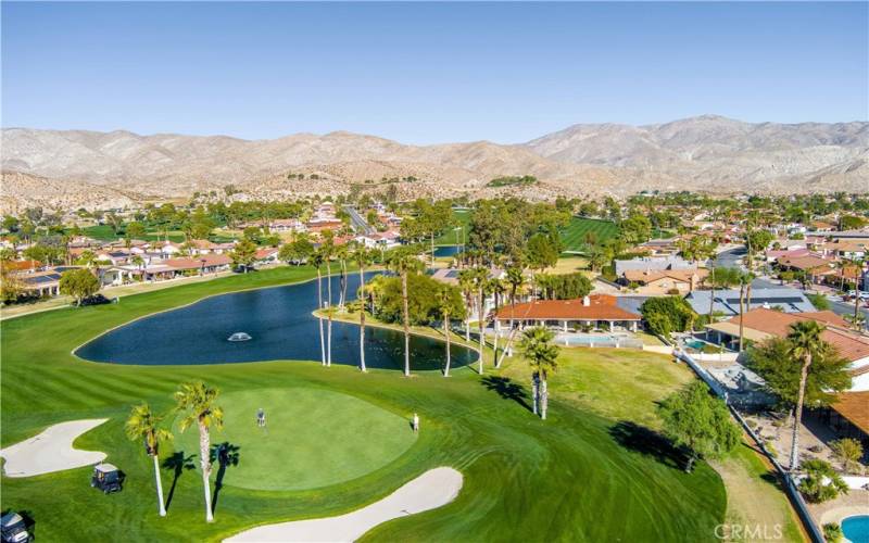 Aerial View of fairway behind the home