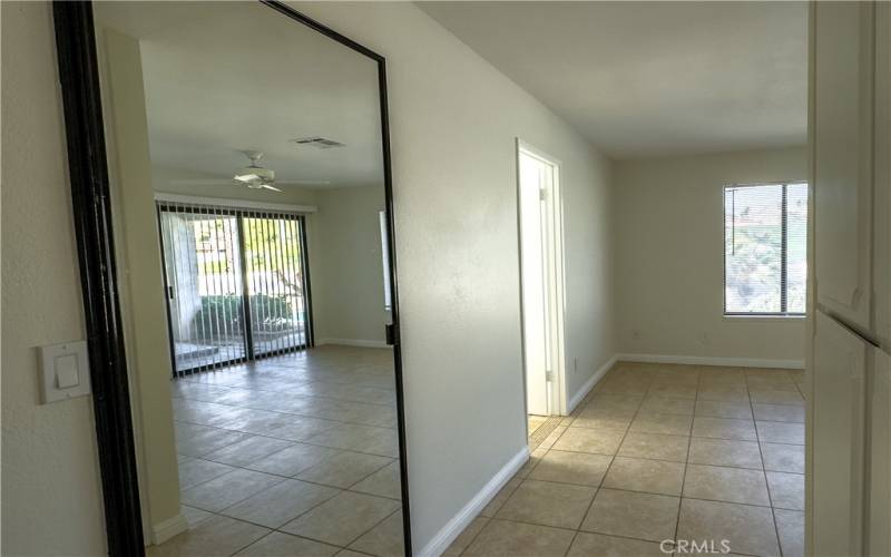 Mirror door to walk-in closet of master bedroom