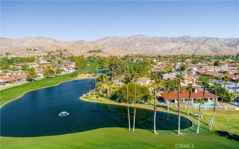 Aerial View of fairway behind the home