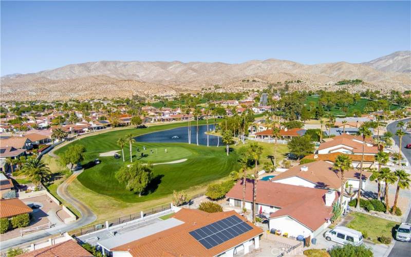 Aerial View of fairway behind the home