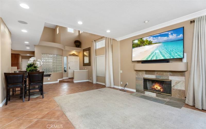 Living room with dining space