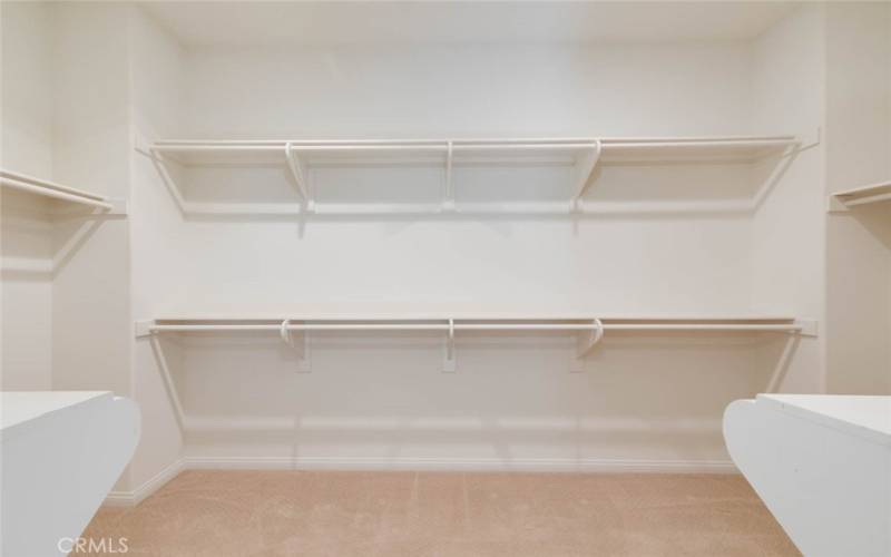 Spacious walk-in closet