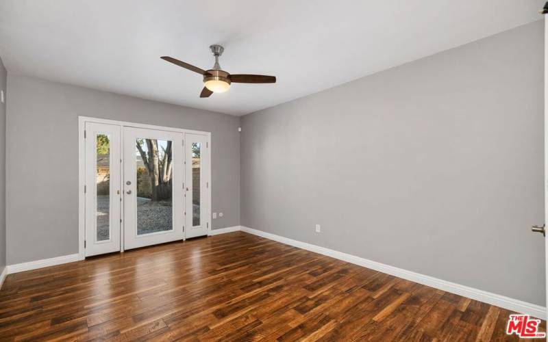 3rd Bedroom with French Doors to rear yard