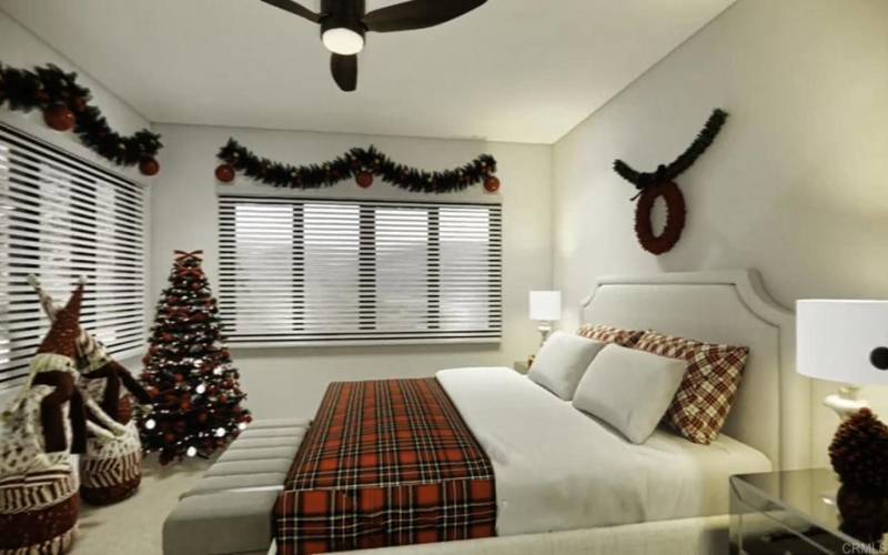 Holiday Virtual Staging - Bonus Primary Bedroom