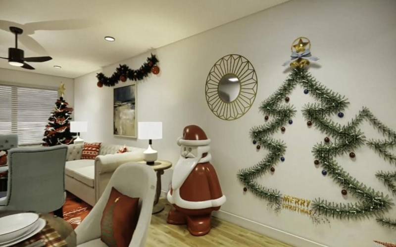 Holiday Virtual Staging - Living Room