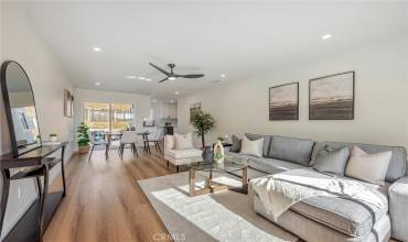 Light and Open Living  and Dining Room