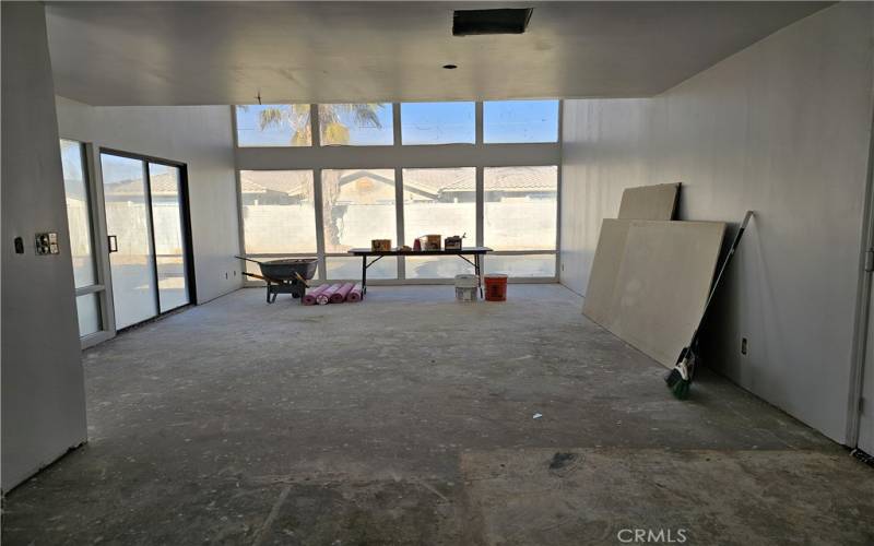 Kitchen area looking into Family Room