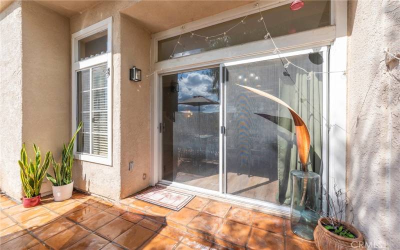 Sliding Glass door to Private terrace