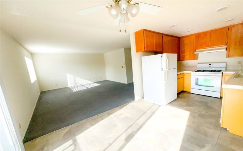 Dining room and living room