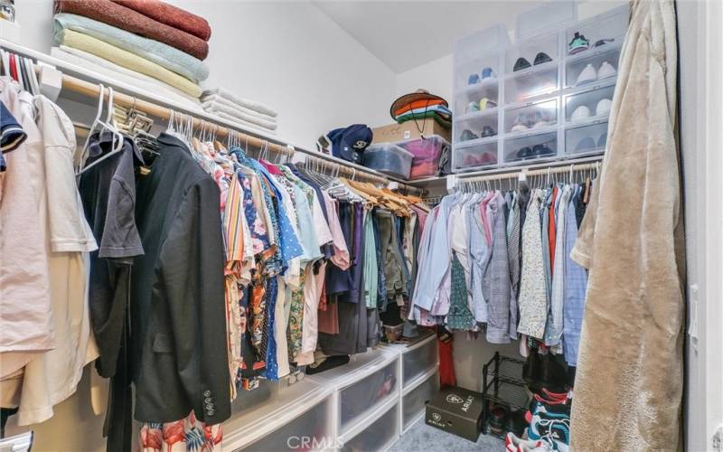 Master bedroom walk in closet.