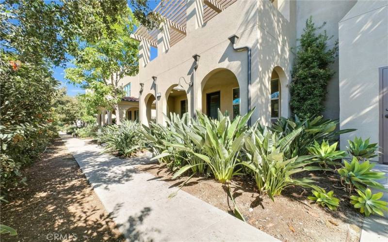 Angled view of front & pathway to the property.