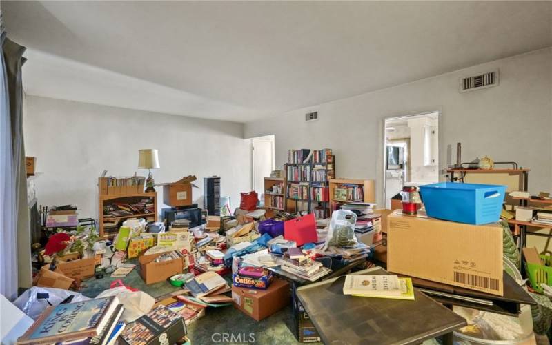 Living room with access to the kitchen