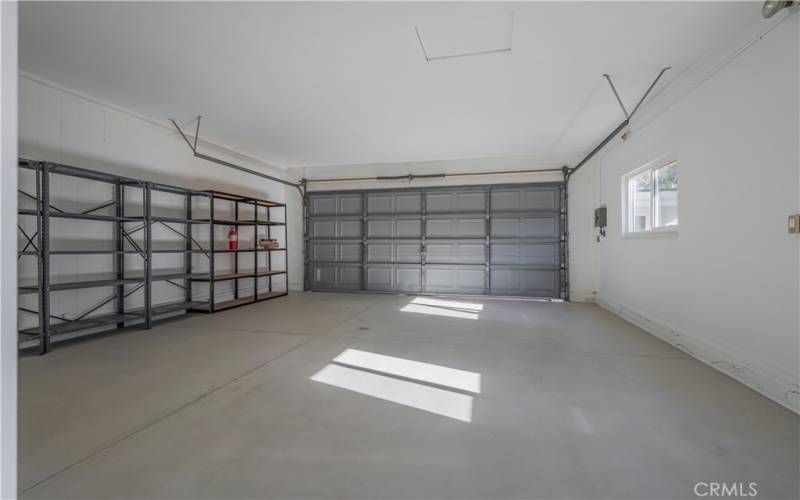 Extra Large Garage with private laundry room.