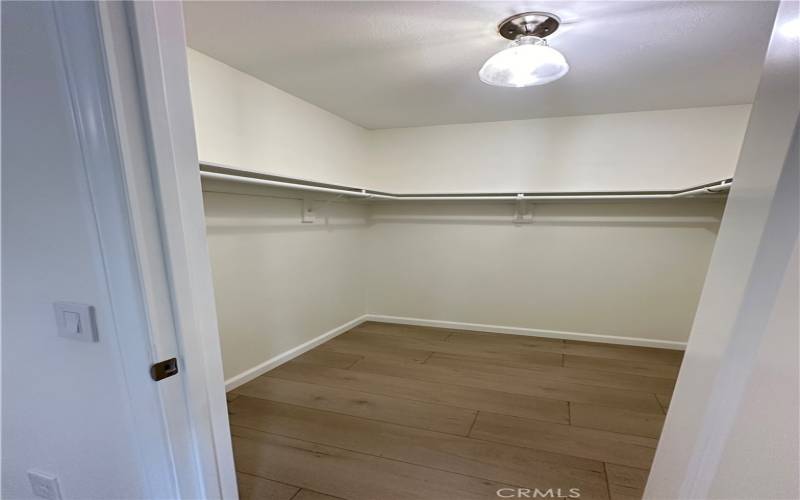 Master bedroom walk-in closet