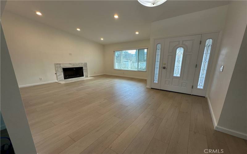 Living room and entry way