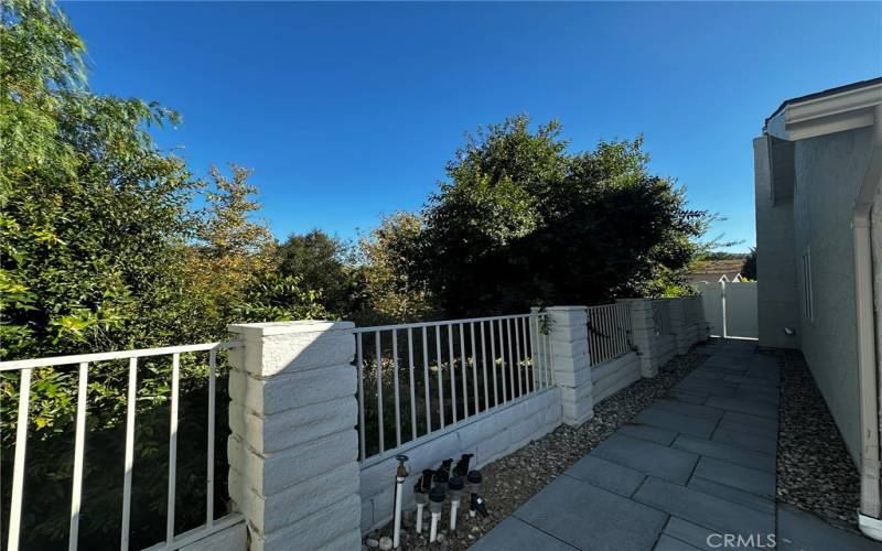 Side walkway towards street - No houses on the left side