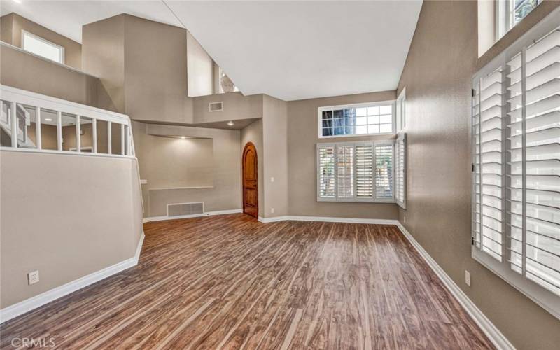 View to the front door from the dining area