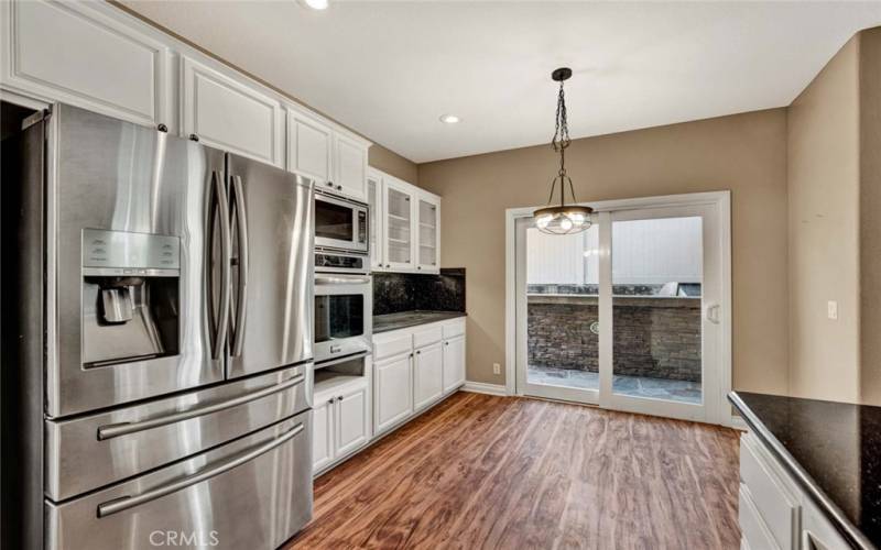 Family eating area in kitchen