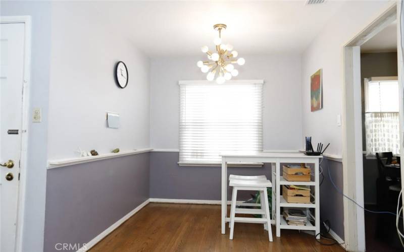 Eating area in living room