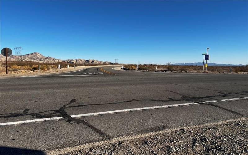 Entrance to the property from Highway 95