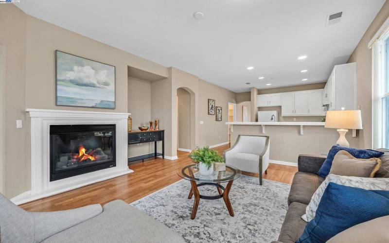 Cozy Family Room with Fireplace