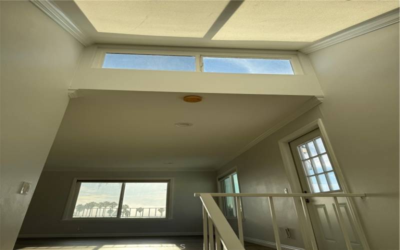 vaulted ceiling in entryway