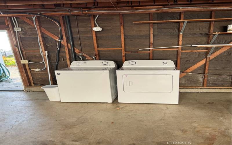 Washer and dryer in the garage