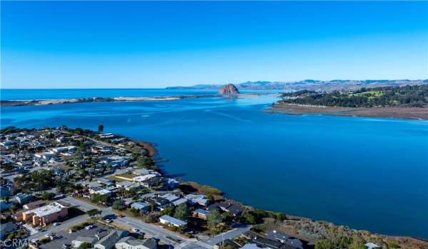 Views of Morro Rock, Sand Spit, 3 Stacks and Morro Bay State Park.