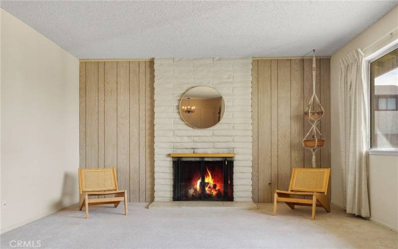 fireplace in living room