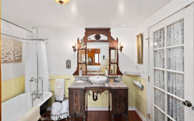 2nd floor bathroom with bathtub