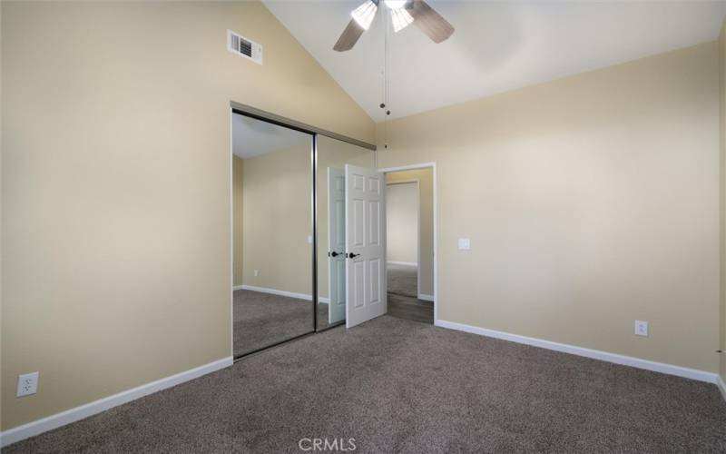 Bedroom 2 Mirrored closet doors