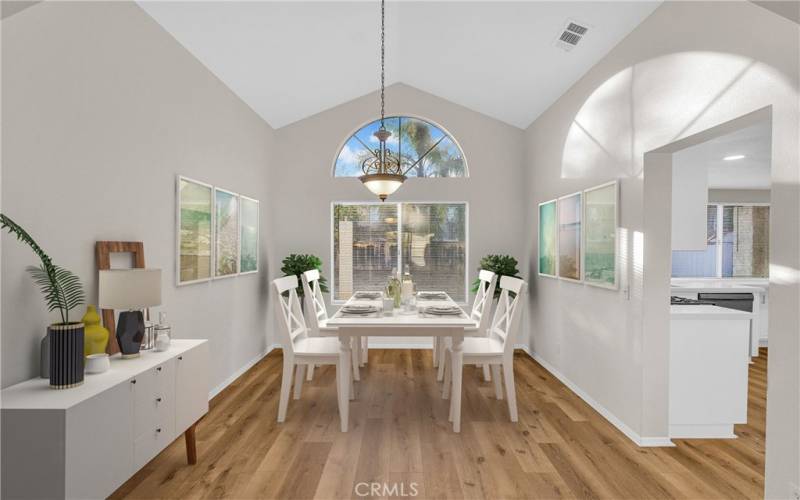 Virtually Staged Dining Room