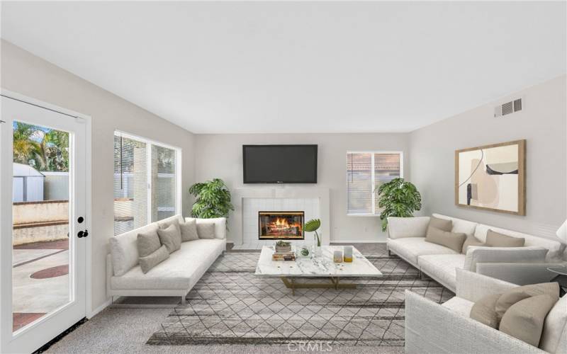 Virtually Staged Family Room