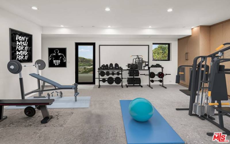 Virtually Staged Gym Area