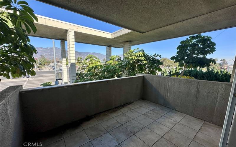 Balcony with mountain view