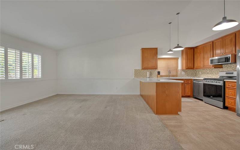 Family room and new kitchen