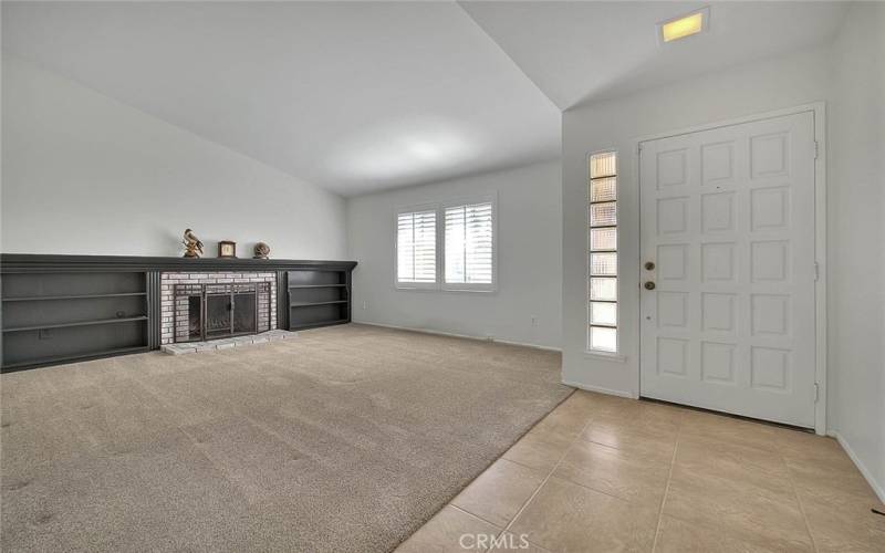 Living room, tiled foyer