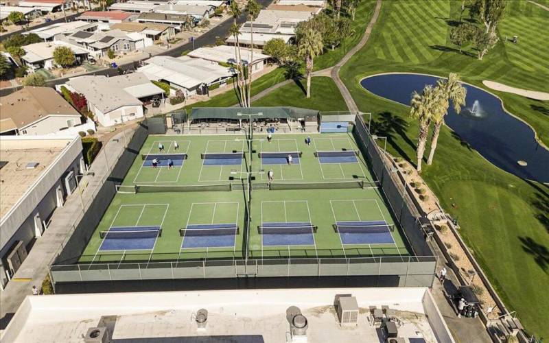 Pickleball courts at clubhouse