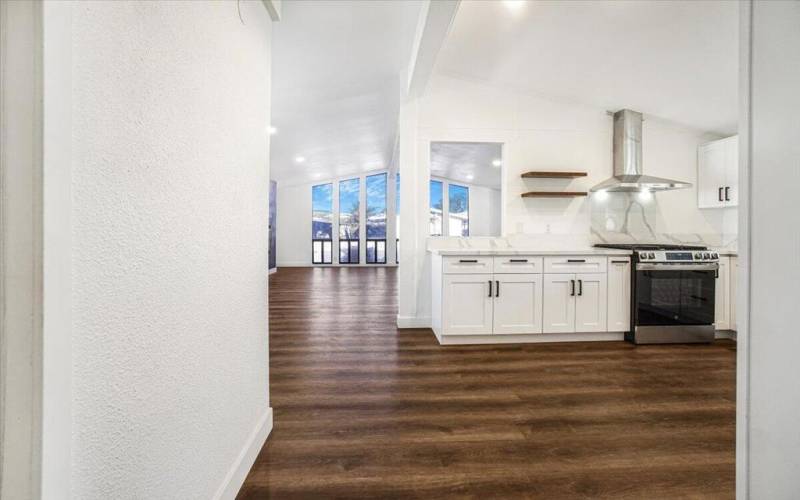 hall view to kitchen